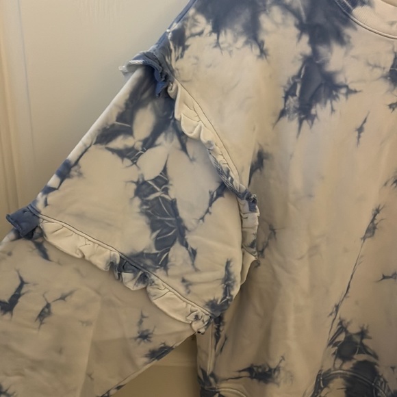 Rebecca Minkoff Blue & White Tie-Dye Sweatshirt - Picture 2 of 6